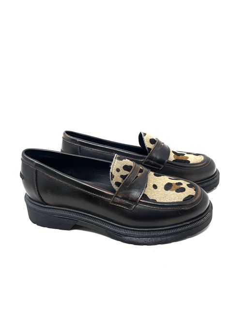 Mocassino donna giraffa IL LACCIO | 5105ASPORT+CAVALLINOCUOIO+GIRAFFA